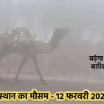Rajasthan Ka Aaj Ka Mausam 12 February 2024