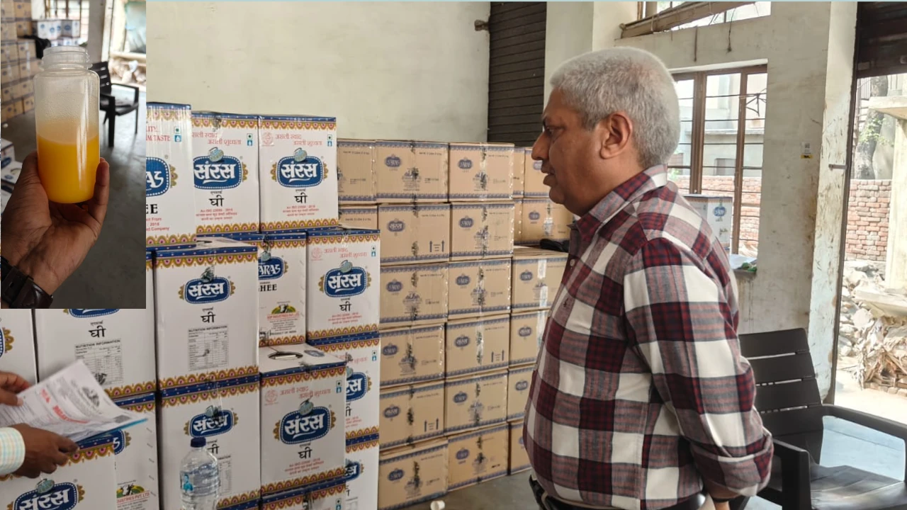 Food Safety and Drug Control Department, Food Safety and Drug Control Department 13700 liters of fake Saras ghee, Rajasthan News Hindi, Jaipur News, 13700 liters of fake Saras ghee, Nakli Saras ghee, Morning News , राजस्थान न्यूज, जयपुर न्यूज, जयपुर में Saras का 13700 लीटर नकली घी बरामद, MorningNewsIndia, खाद्य सुरक्षा एवं औषधि नियंत्रण विभाग, खाद्य सुरक्षा आयुक्त इकबाल खान, अतिरिक्त फूड आयुक्त पंकज ओझा, Food Safety Commissioner Iqbal Khan, Additional Food Commissioner Pankaj Ojha