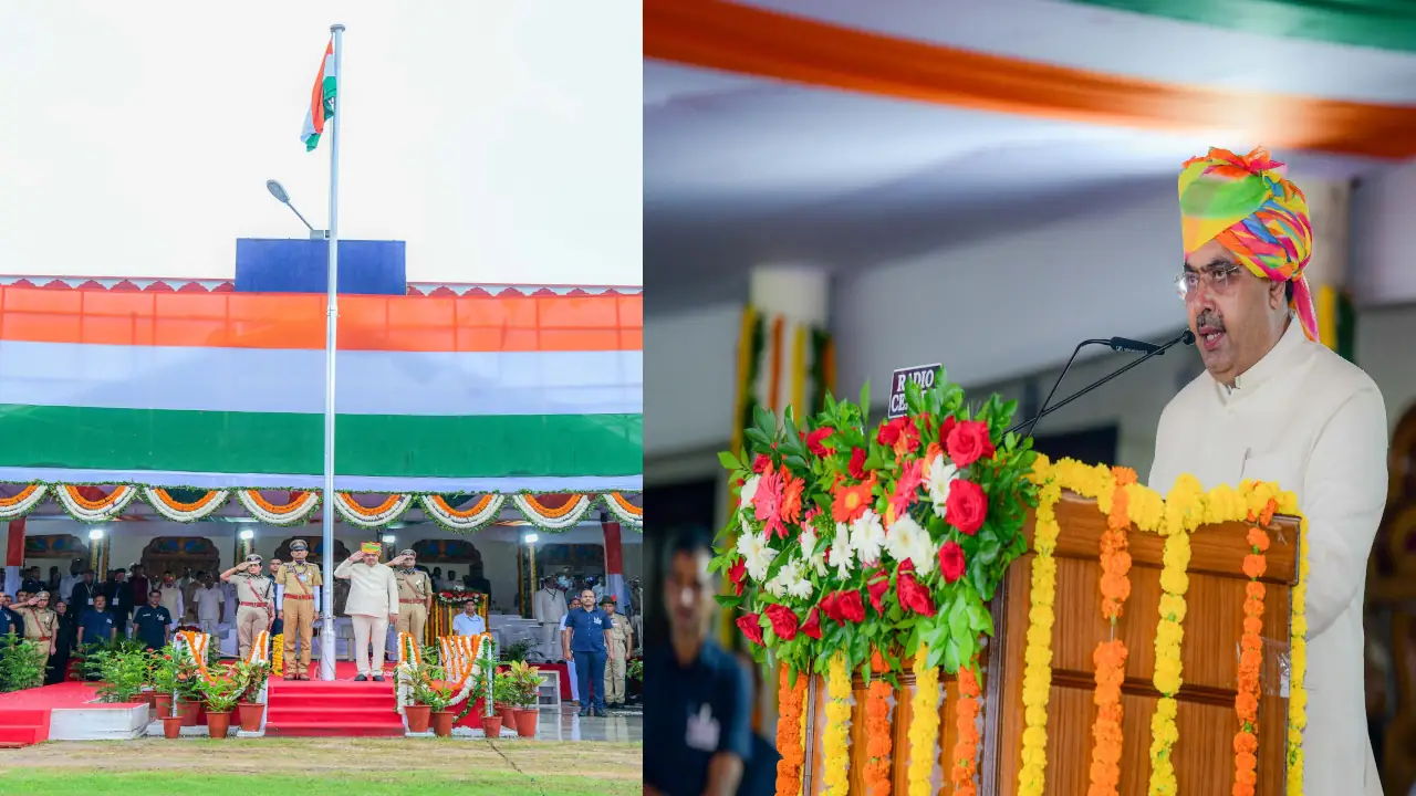 CM Bhajanlal Sharma Flag Hoisting