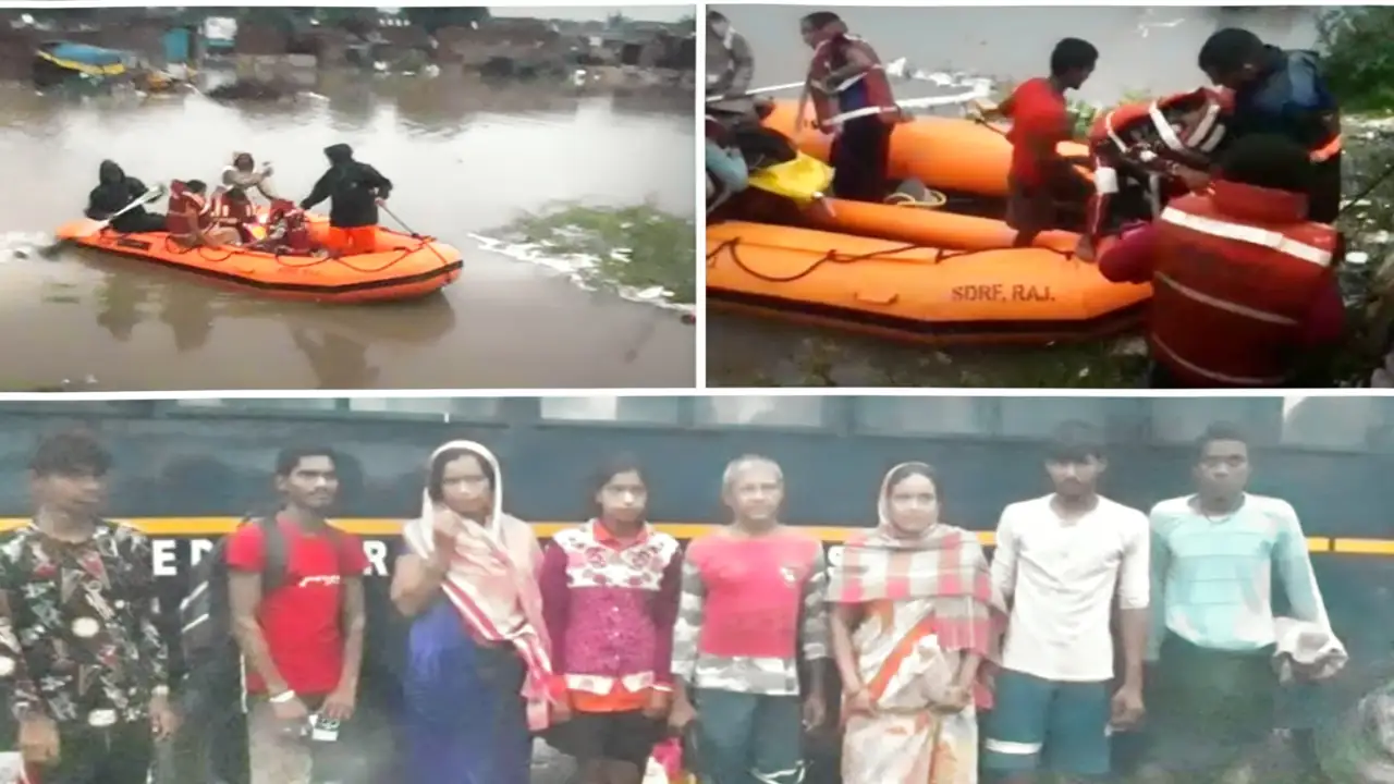 SDRF Rescue In Banjara Basti Bagru Jaipur