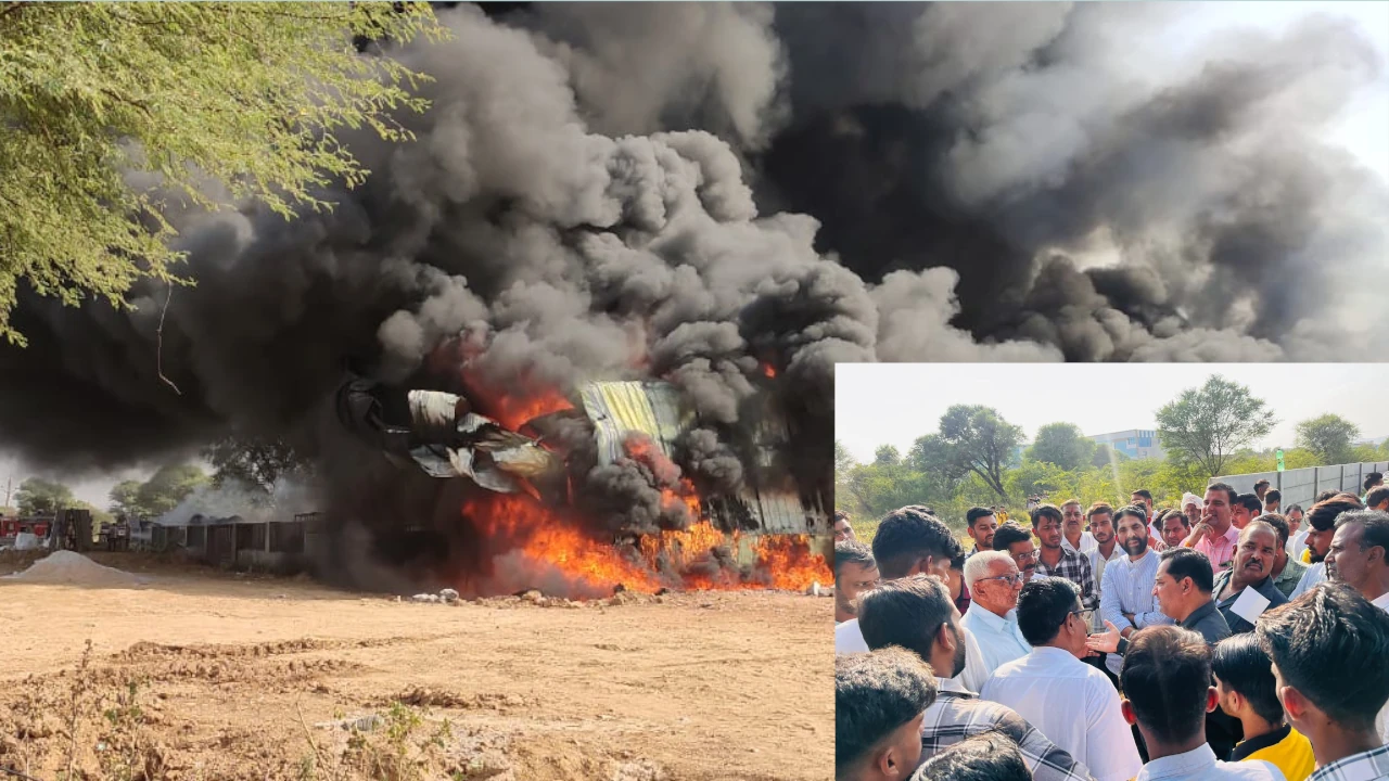 Massive fire breaks out in sanitary napkin factory, massive fire broke out in a factory in Jaipur, Rajasthan Police, Jaipur Police, jhansi fire incident, Jaipur fire incident, Manoharpura